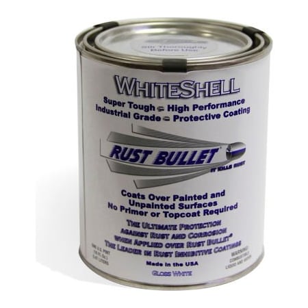 Rust Bullet Llc Rust Bullet WhiteShell Protective Coating and Topcoat Pint Can WSP